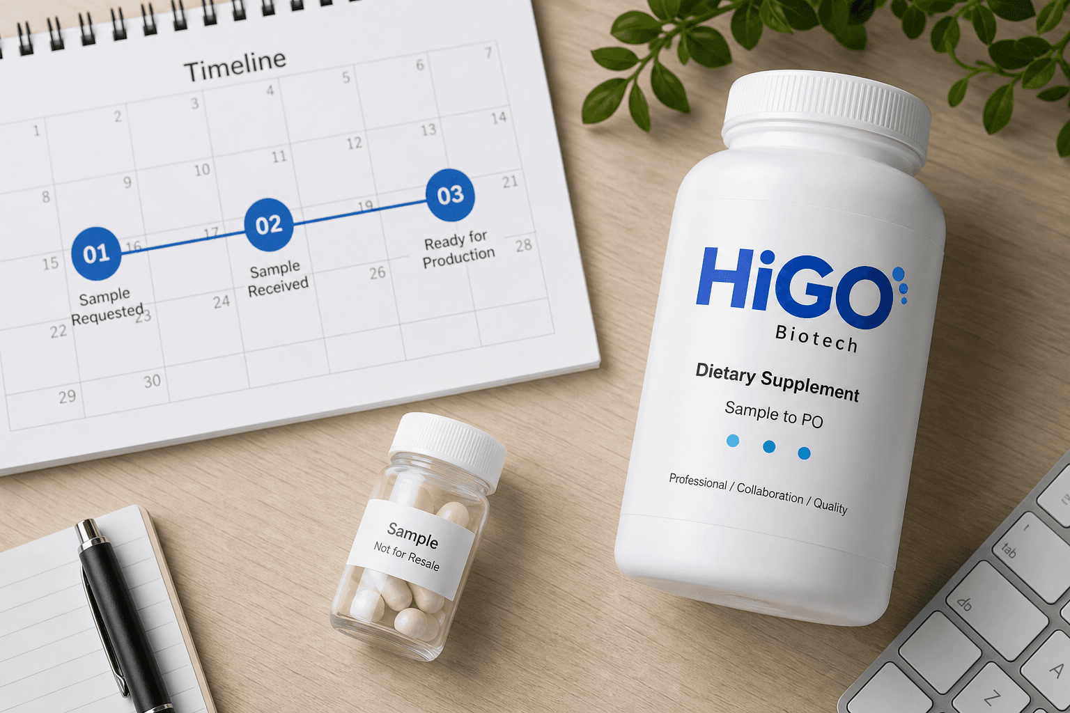 From Sample to First PO: A Realistic Supplement Manufacturing Timeline