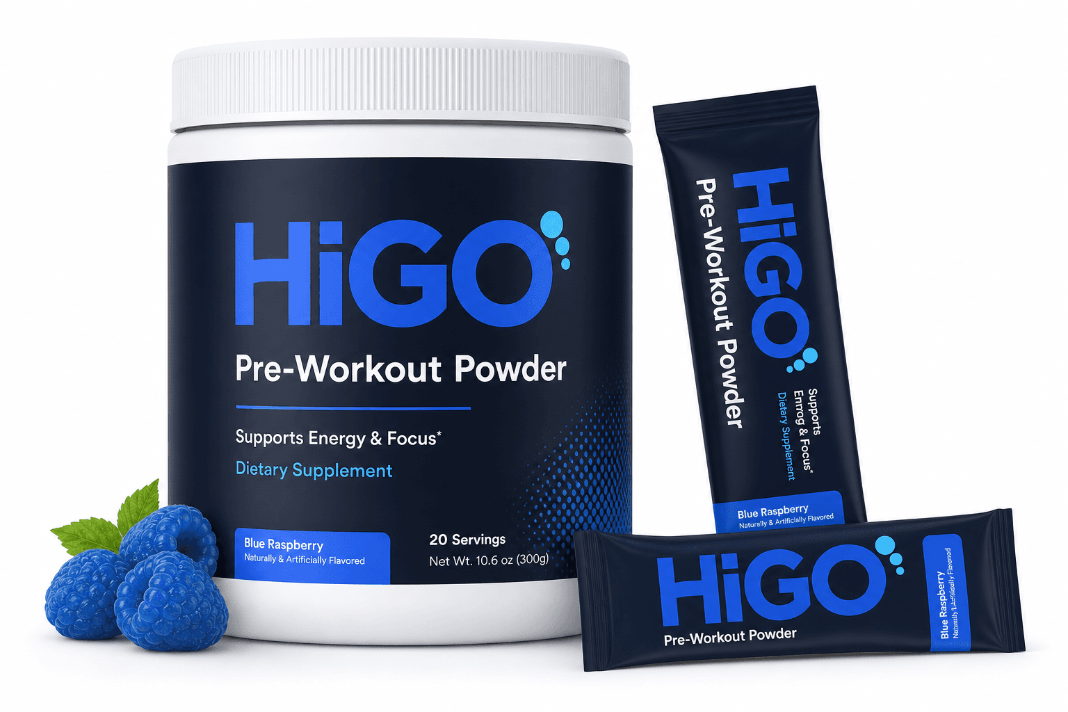 Sports nutrition stick-pack launch — product format visual
